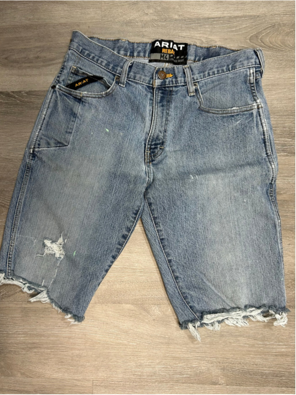 Ariat Rebar M4 denim cutoff shorts Size 30x32